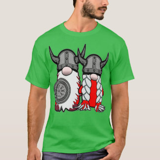 Cute Nordic Gnomes Viking Tomte Couple Skandinavie T Shirt