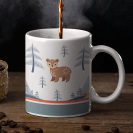 Cute Nordic Helgdag Bear Kaffemugg