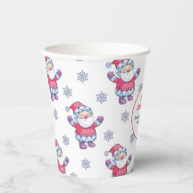 Cute Nordic Santa Snowflake Mönster