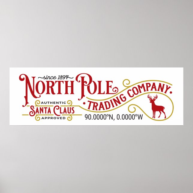 Cute North Pole Business Sign poster (Framsidan)