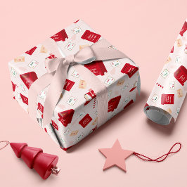 Cute North Pole Mail-jul Mönster Presentpapper