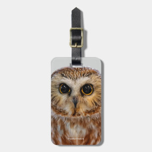 Cute Northern Saw Whet Uggla Bagagebricka