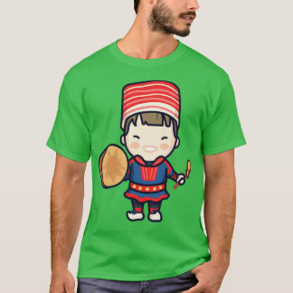 Cute Norway Drummer Boy in Traditional Clothing T Shirt