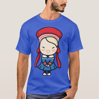 Cute Norway Girl in Traditional Clothing T Shirt