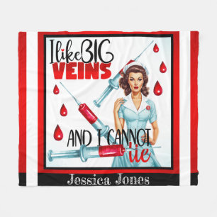 Cute Nostalgic Nurse. Jag gillar Big Veins Fleecefilt