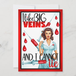 Cute Nostalgic Nurse. Jag gillar Big Veins Tack Kort
