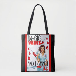 Cute Nostalgic Nurse Pinup jag gillar Big Veins Tygkasse