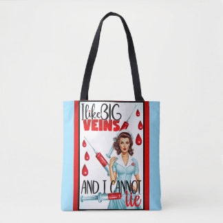 Cute Nostalgic Nurse Pinup jag gillar Big Veins Tygkasse