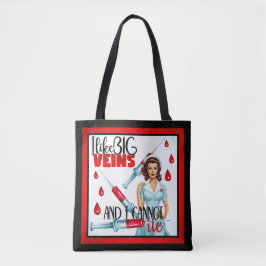 Cute Nostalgic Nurse Pinup jag gillar Big Veins Tygkasse