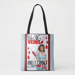 Cute Nostalgic Nurse Pinup jag gillar Big Veins Tygkasse