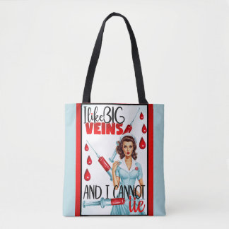 Cute Nostalgic Nurse Pinup jag gillar Big Veins Tygkasse