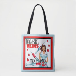 Cute Nostalgic Nurse Pinup jag gillar Big Veins Tygkasse