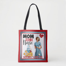 Cute Nostalgic Nurse Pinup Mamma och Nurse Tygkasse