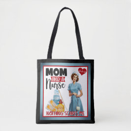 Cute Nostalgic Nurse Pinup Mamma och Nurse Tygkasse