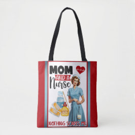 Cute Nostalgic Nurse Pinup Mamma och Nurse Tygkasse