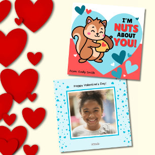 Cute Nöt om dig Classroom Valentines day Photo Julkort