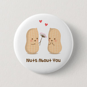 Cute Nöt om dig Mat Pun-knapp Knapp