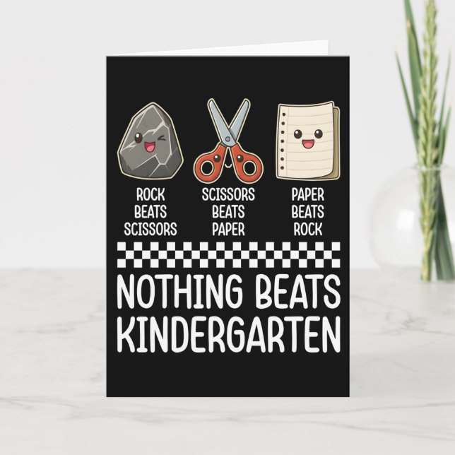 Cute Nothing Beats Kindergarten Teacher Humor Kort (Framsida)
