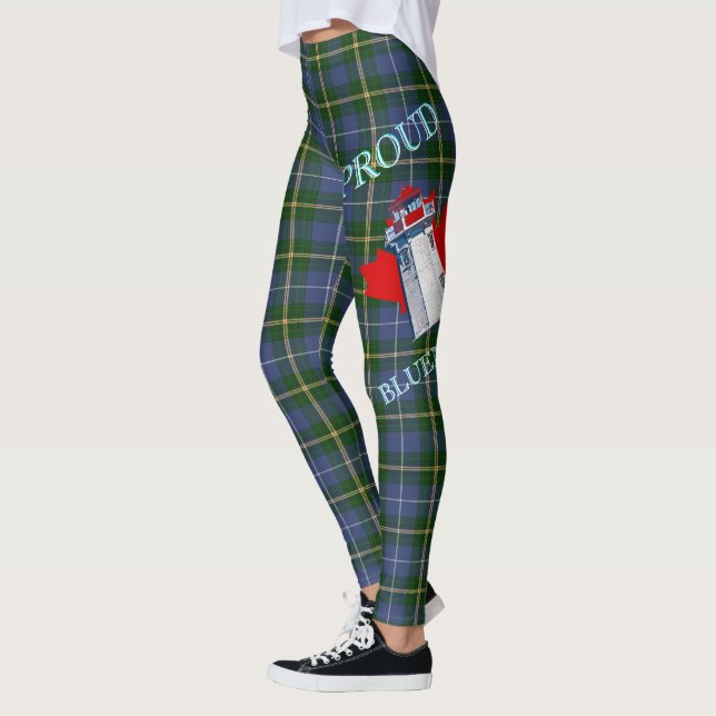 Cute Nova Scotia Lighthouse tartan över hela anpas Leggings (Vänster)