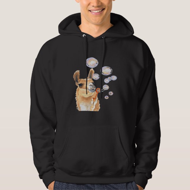 Cute novelty Alpaca Llama party fyller år Hoodie (Framsida)