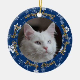 Cute Now och Sen 2 Photo Pet-julprydnad Julgransprydnad Keramik