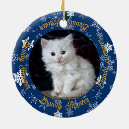 Cute Now och Sen 2 Photo Pet-julprydnad Julgransprydnad Keramik