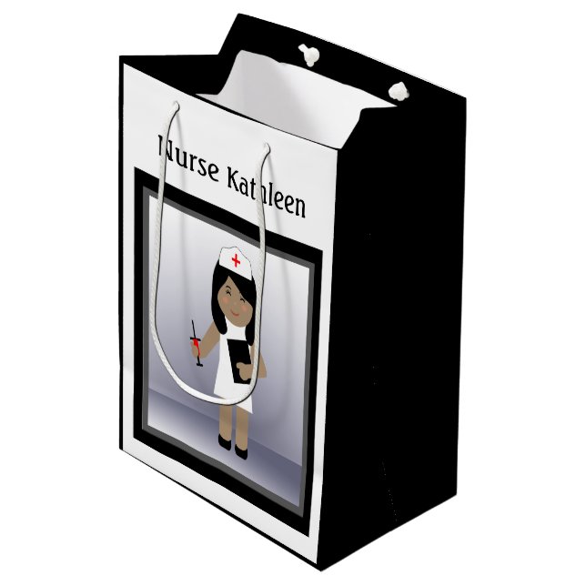Cute Nurse 1 Med Gift Bag (Framsidan Vinklad)