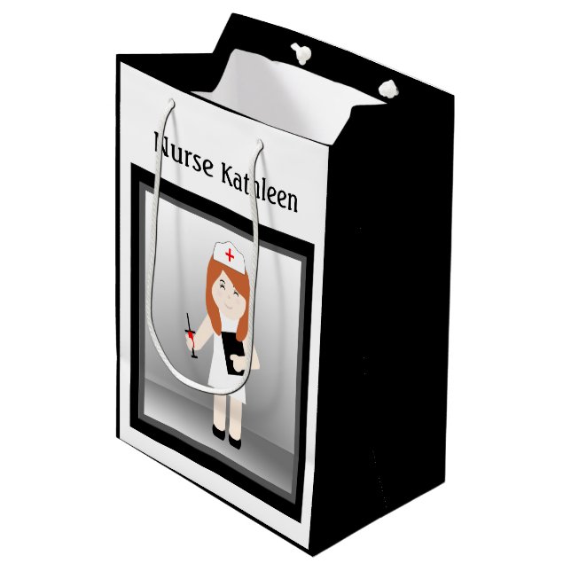 Cute Nurse 5 Med Gift Bag (Framsidan Vinklad)