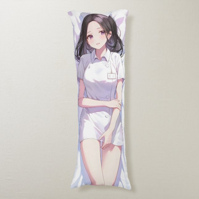 Cute Nurse Anime Kroppskudde (Framsidan Vertikal)
