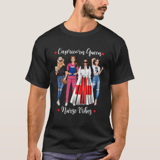 Cute Nurse Capricorn Queen Nurse i december T Shirt