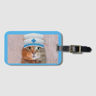 Cute Nurse Cat Bagagebricka