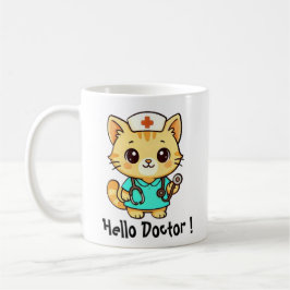 Cute Nurse Cat Kaffemugg