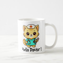 Cute Nurse Cat Kaffemugg