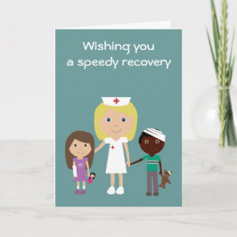 Cute Nurse & Children Kaffa kort kort snart