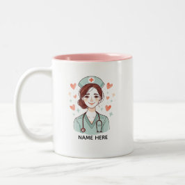 Cute Nurse Coffee Mug Gift Två-Tonad Mugg