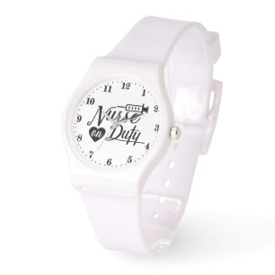 Cute Nurse duty ord art Armbandsur