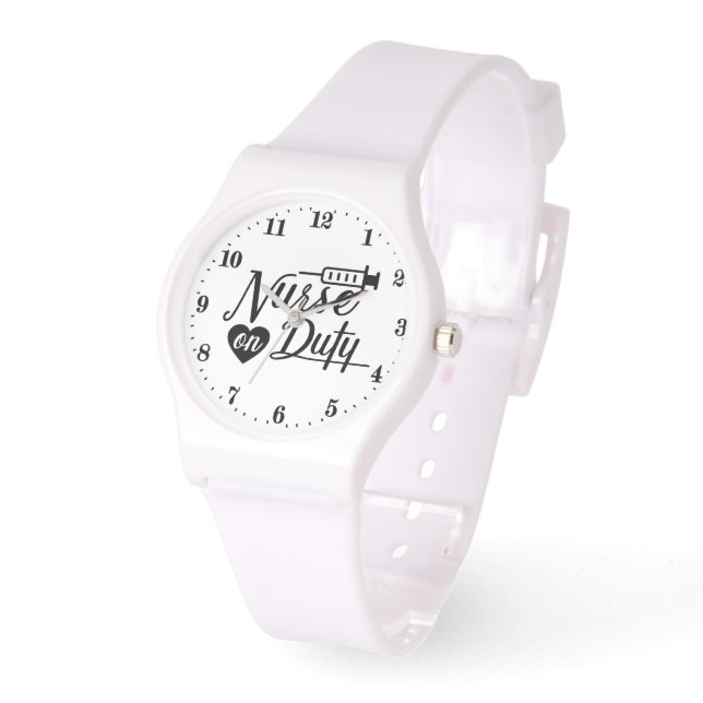 Cute Nurse duty ord art Armbandsur (Vinkel)