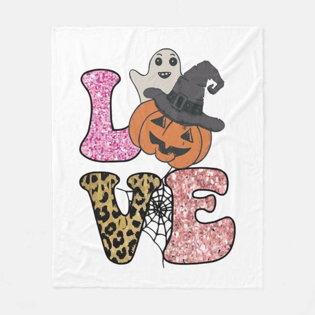 Cute Nurse Ghost Halloween Fleecefilt (Framsidan)