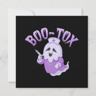 Cute Nurse Ghost med Botox- injektion Inbjudningar