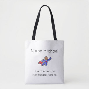 Cute Nurse Healthcare Hero Tote Bag Tygkasse