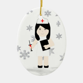 Cute Nurse jul Ornament 3