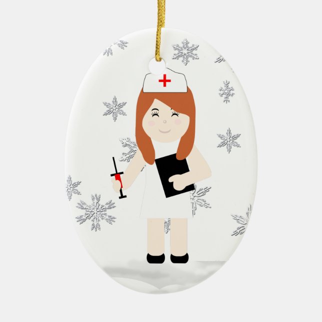 Cute Nurse jul Ornament 5 (Framsidan)