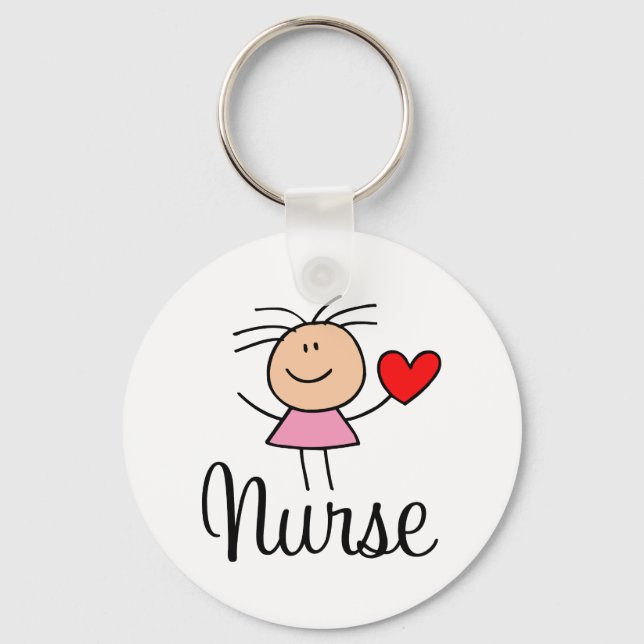 Cute Nurse Keychain Nyckelring (Framsida)