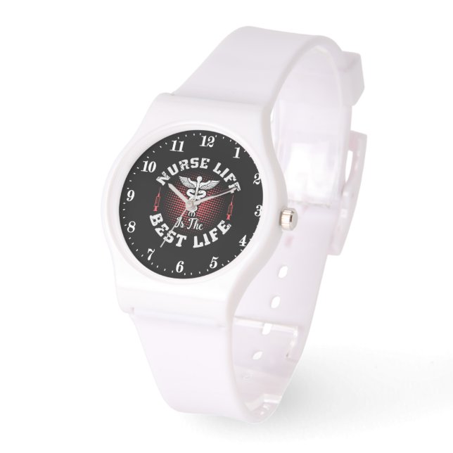 Cute Nurse life ord art Armbandsur (Vinkel)