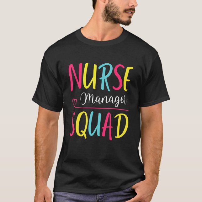 Cute Nurse Manager Squad Cute Nurses Gift T Shirt (Framsida)