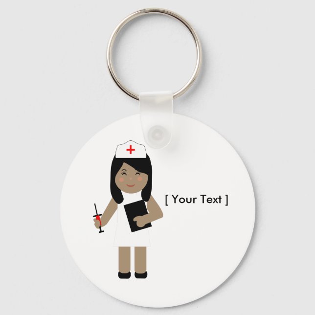 Cute Nurse One Keychain Nyckelring (Framsida)