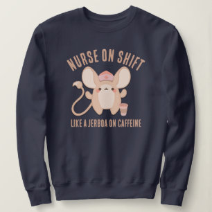 Cute NURSE PÅ SHIFT Jerboa-kaffe T Shirt