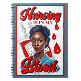 Cute Nurse Pinup i mitt blod Anteckningsbok