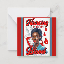 Cute Nurse Pinup i mitt blod Anteckningskort
