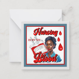 Cute Nurse Pinup i mitt blod Anteckningskort